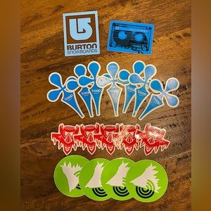 LOT OF SNOW BOARD STICKERS